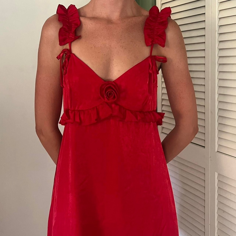 Wild Fable Red Ruffle Dress